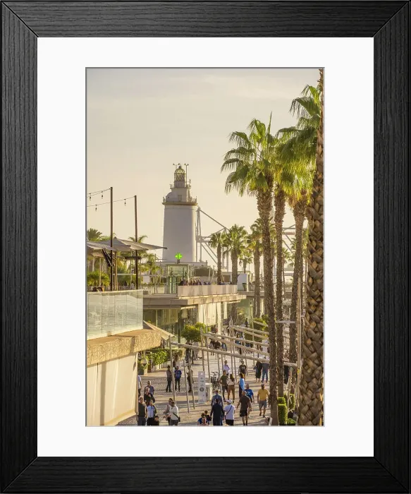 Framed Print : La Farola de Malaga, Port of Malaga City, Andalusia, Spain Framed Print : La Farola de Malaga, Port of Malaga City, Andalusia, Spain