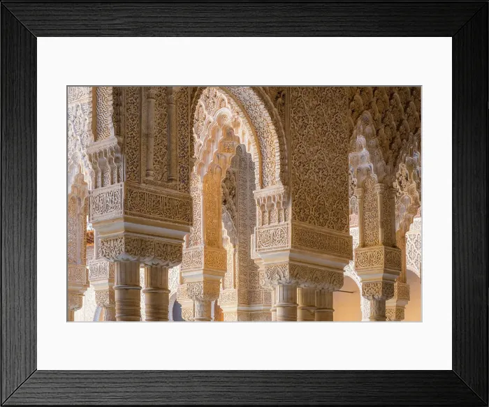Framed Print : Patio de los Leones, Nasrid Palaces, Alhambra Palace, Granada Province, Andalusia, Spain Framed Print : Patio de los Leones, Nasrid Palaces, Alhambra Palace, Granada Province, Andalusia, Spain