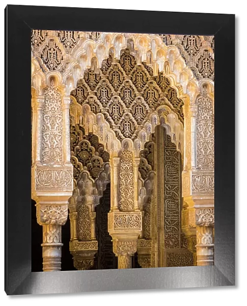 Patio de los Leones, Nasrid Palaces, Alhambra Palace, Granada Province, Andalusia, Spain