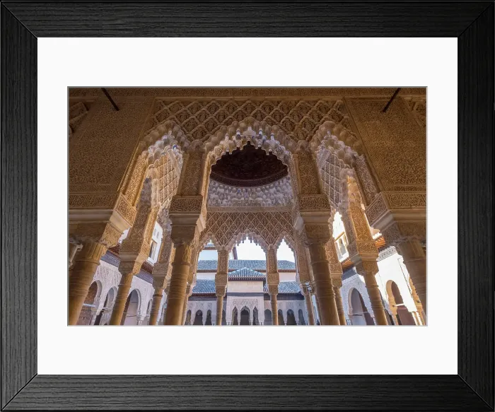 Framed Print : Patio de los Leones, Nasrid Palaces, Alhambra Palace, Granada Province, Andalusia, Spain Framed Print : Patio de los Leones, Nasrid Palaces, Alhambra Palace, Granada Province, Andalusia, Spain