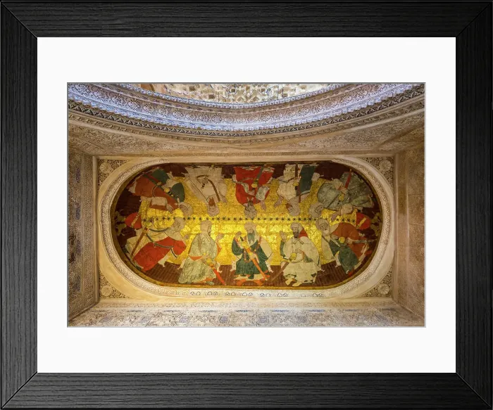 Framed Print : Hall of the Kings, Nasrid Palaces, Alhambra Palace, Granada Province, Andalusia, Spain