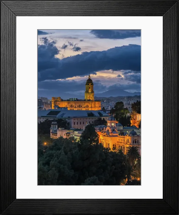 Framed Print : Cathedral and City Hall, Malaga City, Andalusia, Spain Framed Print : Cathedral and City Hall, Malaga City, Andalusia, Spain