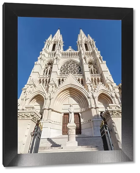 Facade of St. Vincent de Paul Church, Marseille, Provence-Alpes-Cote d'Azur, France