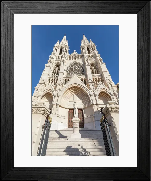 Framed Print : Facade of St. Vincent de Paul Church, Marseille, Provence-Alpes-Cote d'Azur, France Framed Print : Facade of St. Vincent de Paul Church, Marseille, Provence-Alpes-Cote d'Azur, France