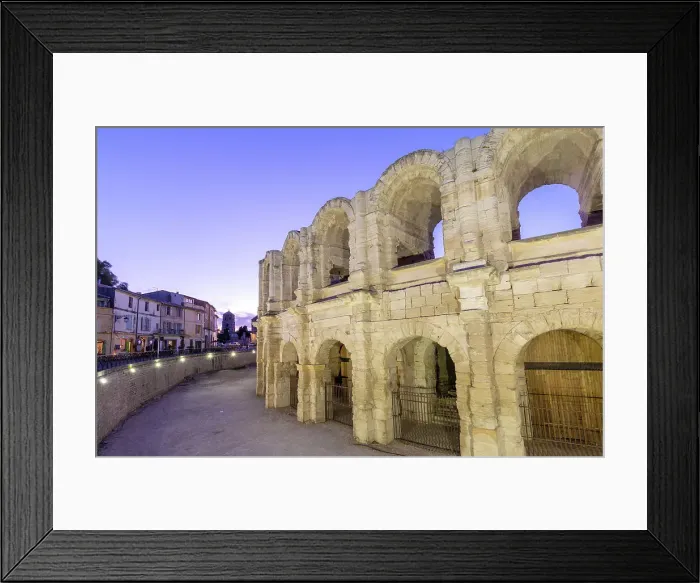 Framed Print : Illuminated Arles Amphitheatre at Dusk, Arles, Bouches-du-Rhone, France Framed Print : Illuminated Arles Amphitheatre at Dusk, Arles, Bouches-du-Rhone, France