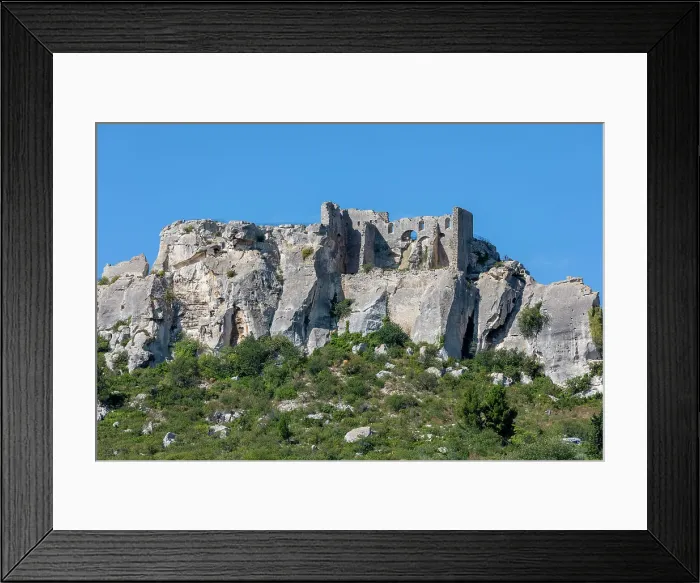 Framed Print : The Chateau des Baux, Les Baux-de-Provence, Provence-Alpes-Cote d'Azur, France