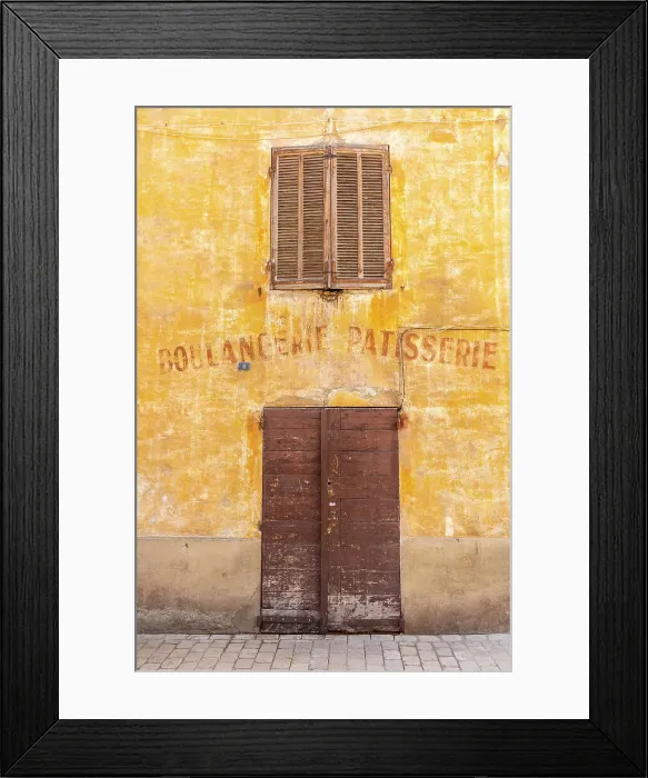 Framed Print : Old Signage for a Bakery and Pastry Shop, Cassis, Provence-Alpes-Cote d'Azur, France Framed Print : Old Signage for a Bakery and Pastry Shop, Cassis, Provence-Alpes-Cote d'Azur, France