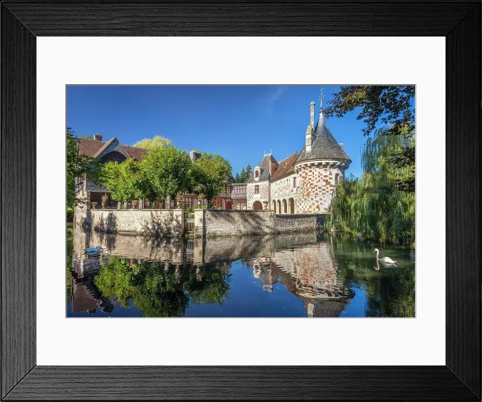 Framed Print : Saint-Germain-de-Livet moated castle, Calvados, Normandy, France Framed Print : Saint-Germain-de-Livet moated castle, Calvados, Normandy, France