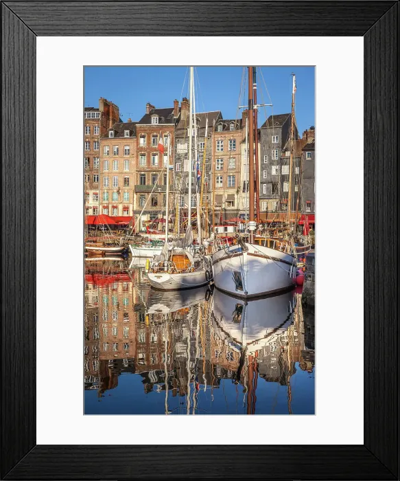 Framed Print : Honfleur harbor in the morning light, Calvados, Normandy, France Framed Print : Honfleur harbor in the morning light, Calvados, Normandy, France