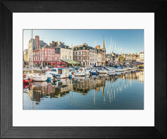 Framed Print : Honfleur harbor in the morning light, Calvados, Normandy, France Framed Print : Honfleur harbor in the morning light, Calvados, Normandy, France
