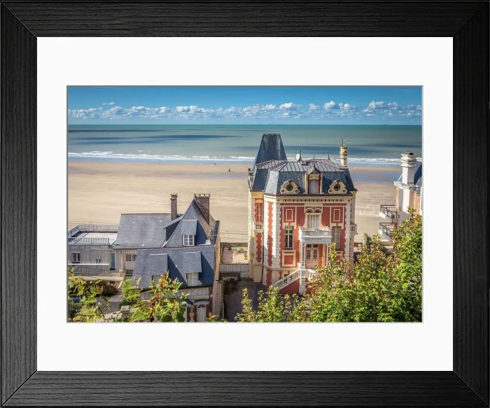 Framed Print : Historic villas on the beach at Trouville-sur-Mer, Calvados, Normandy, France Framed Print : Historic villas on the beach at Trouville-sur-Mer, Calvados, Normandy, France
