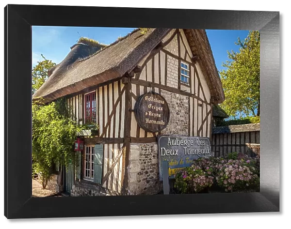 Historic village inn in Pierrefitte-en-Auge, Calvados, Normandy, France