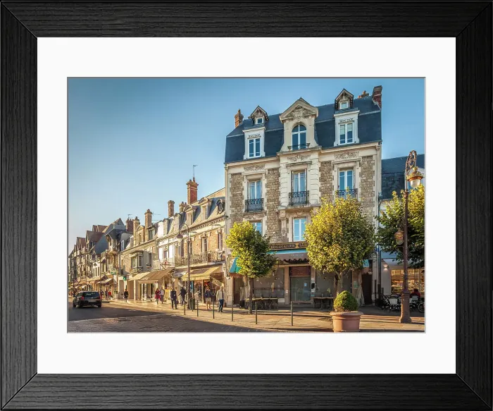 Framed Print : Houses on Place Morny in the center of Deauville, Calvados, Normandy, France Framed Print : Houses on Place Morny in the center of Deauville, Calvados, Normandy, France