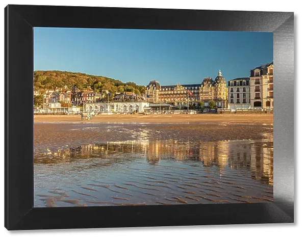 Plage du Casino with historic hotels in Houlgate, Calvados, Normandy, France