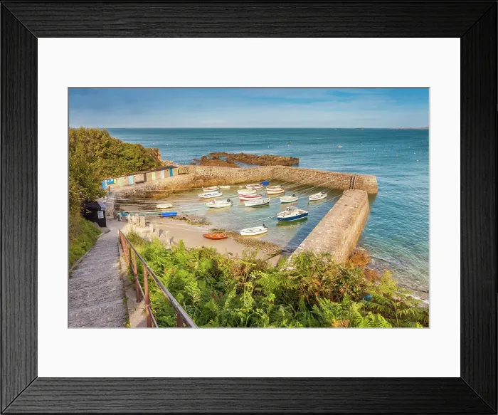 Framed Print : The small harbor of Port Racine, La Hague, Manche, Normandy, France Framed Print : The small harbor of Port Racine, La Hague, Manche, Normandy, France