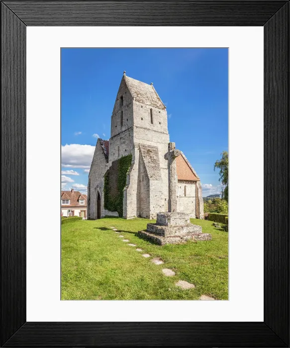 Framed Print : Historic Saint-Martin de Criqueboeuf Church, Calvados, Normandy, France