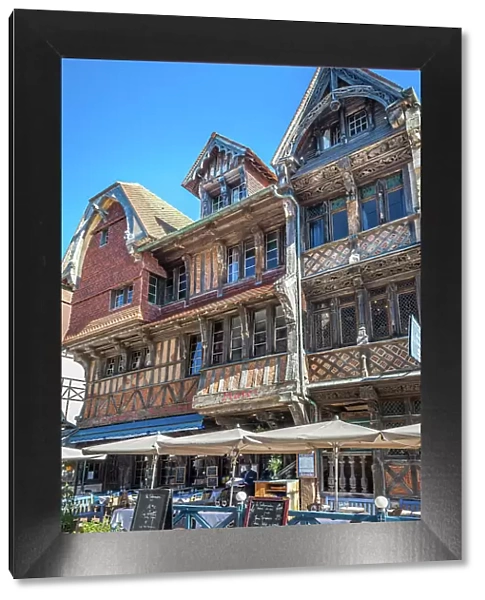 Historic Hotel La Salamandre in the old town of Etretat, Calvados, Normandy, France