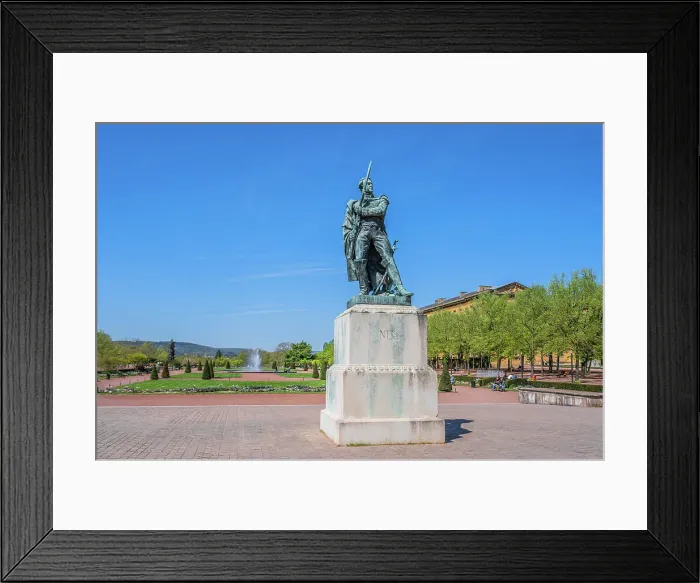 Framed Print : Jardin de l'esplanade de Metz, Moselle, Lorraine, Alsace-Champagne-Ardenne-Lorraine, Grand Est, France