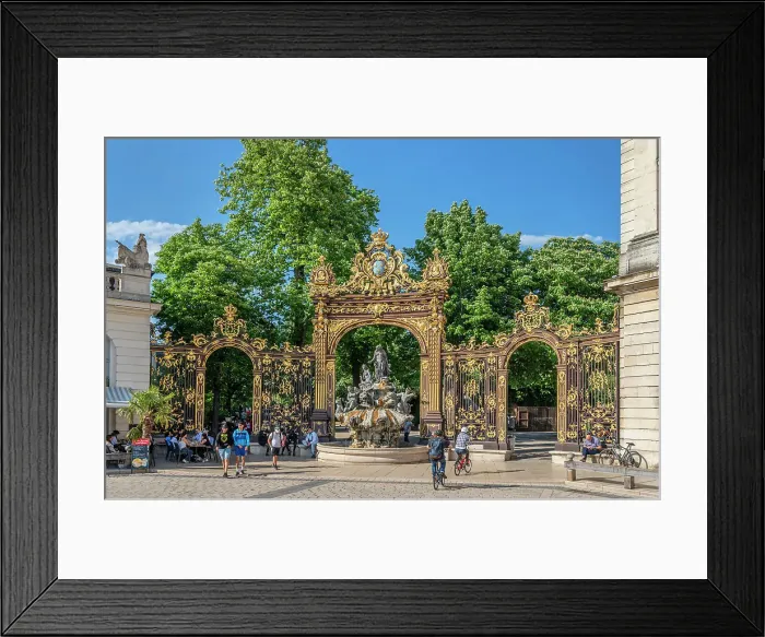 Framed Print : Place Stanislas, UNESCO World Heritage Site, Amphitrite Fountain and golden gate by Jean Lamour, Nancy, Meurthe-et-Moselle, Lorraine, Alsace-Champagne-Ardenne-Lorraine, Grand Est, France Framed Print : Place Stanislas, UNESCO World Heritage Site, Amphitrite Fountain and golden gate by Jean Lamour, Nancy, Meurthe-et-Moselle, Lorraine, Alsace-Champagne-Ardenne-Lorraine, Grand Est, France