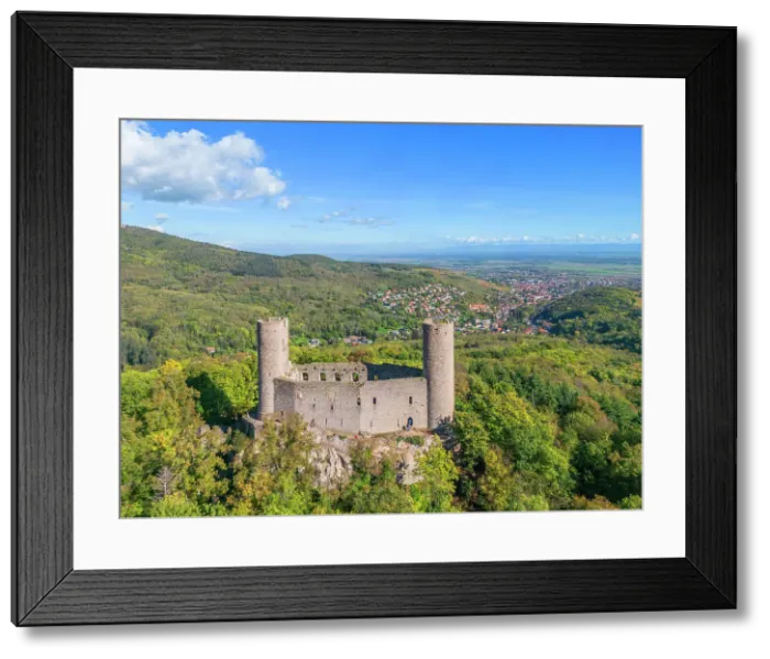 Framed Print : Aerial view at Chateau de Haut-Andlau, Andlau, Bas-Rhin, Alsace, Alsace-Champagne-Ardenne-Lorraine, Grand Est, France Framed Print : Aerial view at Chateau de Haut-Andlau, Andlau, Bas-Rhin, Alsace, Alsace-Champagne-Ardenne-Lorraine, Grand Est, France