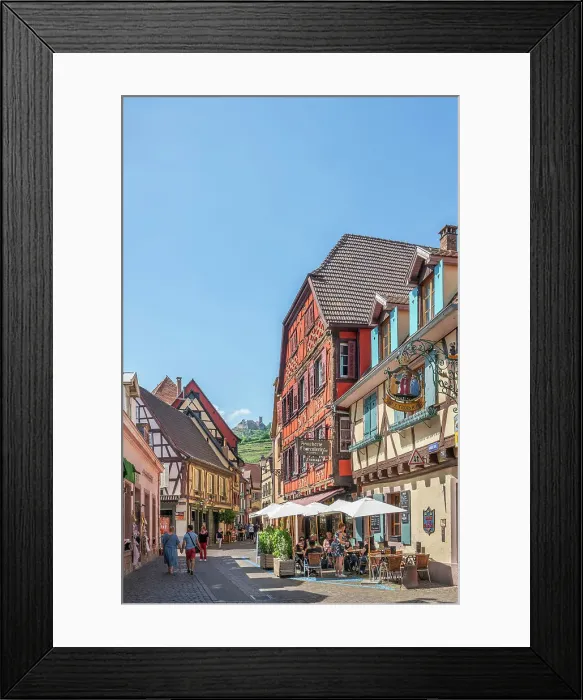 Framed Print : Grand Rue with ruins of Chateau Saint Ulrich beyond, Ribeauville, Haut-Rhin, Alsace, Alsace-Champagne-Ardenne-Lorraine, Grand Est, France Framed Print : Grand Rue with ruins of Chateau Saint Ulrich beyond, Ribeauville, Haut-Rhin, Alsace, Alsace-Champagne-Ardenne-Lorraine, Grand Est, France