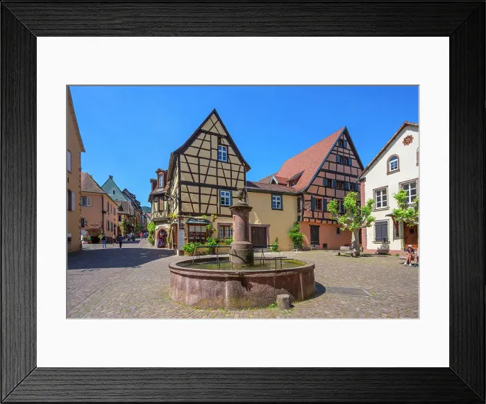 Framed Print : Half-timbered houses at Riquewihr, Haut-Rhin, Alsace, Alsace-Champagne-Ardenne-Lorraine, Grand Est, France Framed Print : Half-timbered houses at Riquewihr, Haut-Rhin, Alsace, Alsace-Champagne-Ardenne-Lorraine, Grand Est, France