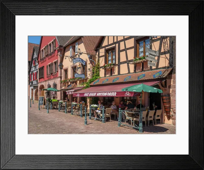 Framed Print : Restaurant at Kaysersberg, Haut-Rhin, Alsace, Alsace-Champagne-Ardenne-Lorraine, Grand Est, France Framed Print : Restaurant at Kaysersberg, Haut-Rhin, Alsace, Alsace-Champagne-Ardenne-Lorraine, Grand Est, France