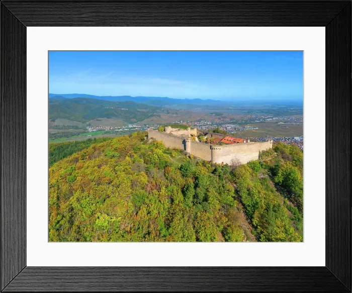 Framed Print : Aerial view at the castle Hohlandsberg near Colmar, Haut-Rhin, Alsace, Alsace-Champagne-Ardenne-Lorraine, Grand Est, France Framed Print : Aerial view at the castle Hohlandsberg near Colmar, Haut-Rhin, Alsace, Alsace-Champagne-Ardenne-Lorraine, Grand Est, France