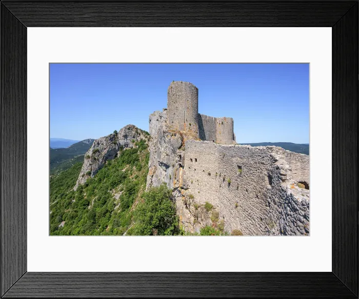 Framed Print : Catharian Castle Peyrepertuse, Duilhac-sous-Peyrepertuse, Aude, Languedoc-Roussillon, Occitanie, France Framed Print : Catharian Castle Peyrepertuse, Duilhac-sous-Peyrepertuse, Aude, Languedoc-Roussillon, Occitanie, France