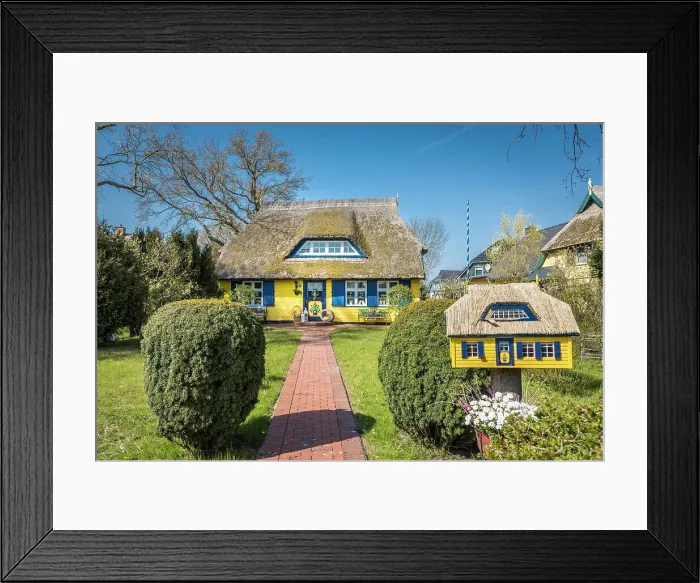 Framed Print : Historic fisherman's house in Born am Darss, Mecklenburg-West Pomerania, North Germany, Germany Framed Print : Historic fisherman's house in Born am Darss, Mecklenburg-West Pomerania, North Germany, Germany