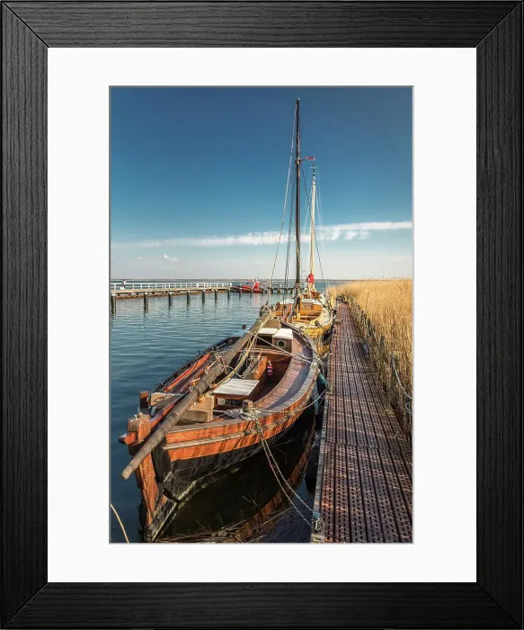Framed Print : Zeesenboote in the Bodden harbour of Born am Darss, Mecklenburg-West Pomerania, Northern Germany, Germany Framed Print : Zeesenboote in the Bodden harbour of Born am Darss, Mecklenburg-West Pomerania, Northern Germany, Germany