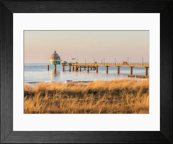 Framed Print : View from the dunes to the Zingst pier, Mecklenburg-Western Pomerania, North Germany, Germany Framed Print : View from the dunes to the Zingst pier, Mecklenburg-Western Pomerania, North Germany, Germany
