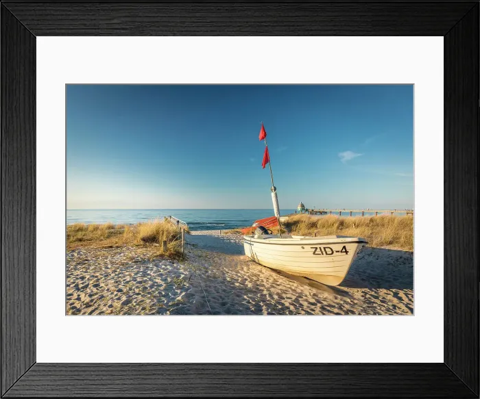 Framed Print : Boats on the beach at Zingst, Mecklenburg-West Pomerania, North Germany, Germany Framed Print : Boats on the beach at Zingst, Mecklenburg-West Pomerania, North Germany, Germany