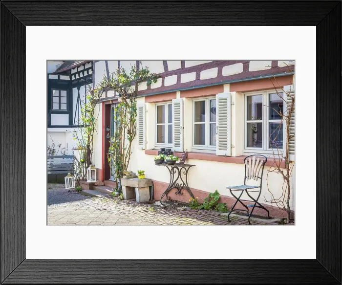 Framed Print : Half-timbered house in the old town of Bad Homburg vor der Hohe, Taunus, Hesse, Germany Framed Print : Half-timbered house in the old town of Bad Homburg vor der Hohe, Taunus, Hesse, Germany