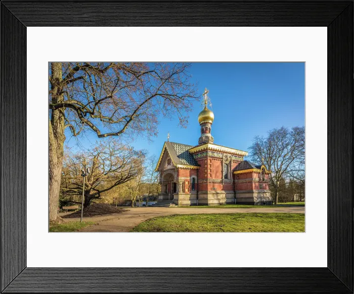 Framed Print : Russian church in the spa gardens of Bad Homburg vor der Hohe, Taunus, Hesse, Germany Framed Print : Russian church in the spa gardens of Bad Homburg vor der Hohe, Taunus, Hesse, Germany
