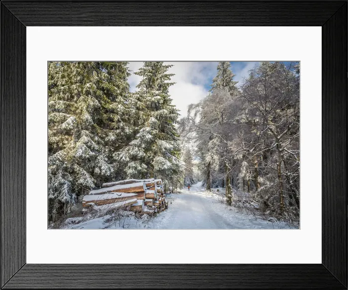 Framed Print : Hiking trail in the winter forest at Kahler Asten near Winterberg, Sauerland, North Rhine-Westphalia, Germany Framed Print : Hiking trail in the winter forest at Kahler Asten near Winterberg, Sauerland, North Rhine-Westphalia, Germany
