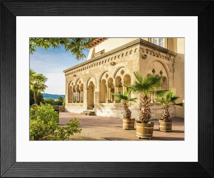Framed Print : Romanesque hall in the inner courtyard of Bad Homburg Castle, Taunus, Hesse, Germany Framed Print : Romanesque hall in the inner courtyard of Bad Homburg Castle, Taunus, Hesse, Germany