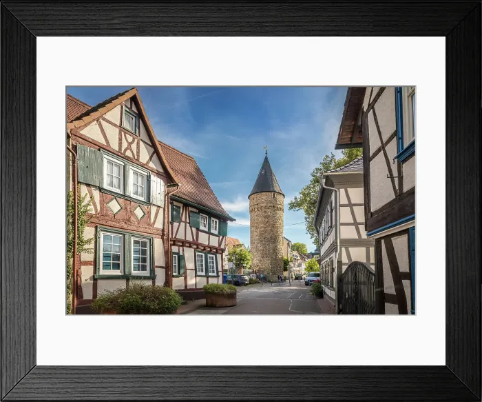 Framed Print : Witch Tower and historic old town of Bad Homburg vor der Hohe, Taunus, Hesse, Germany Framed Print : Witch Tower and historic old town of Bad Homburg vor der Hohe, Taunus, Hesse, Germany