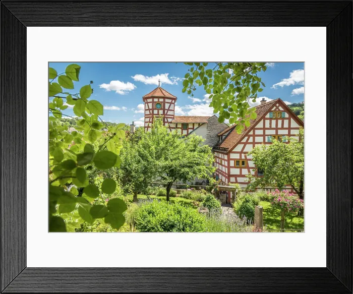 Framed Print : Rosengarten and Romschloessle in Creglingen, Romantic Road, Taubertal, Baden-Wurttemberg, Germany Framed Print : Rosengarten and Romschloessle in Creglingen, Romantic Road, Taubertal, Baden-Wurttemberg, Germany