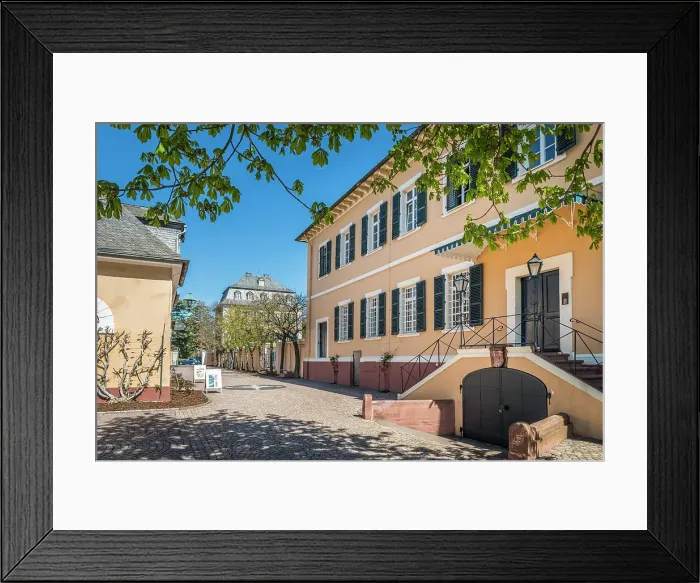 Framed Print : Courtyard of Johannisberg Castle, Rheingau, Hesse, Germany Framed Print : Courtyard of Johannisberg Castle, Rheingau, Hesse, Germany