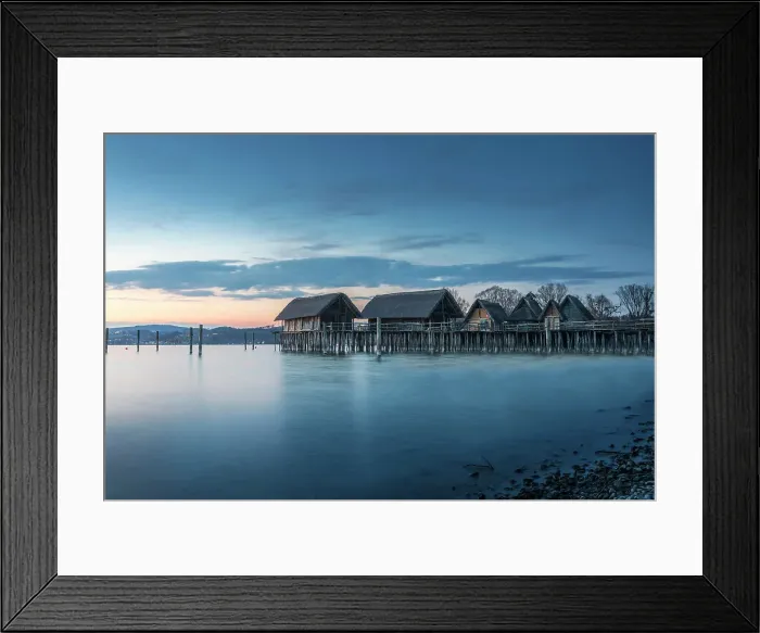 Framed Print : Pile dwellings in Unteruhldingen, Baden-Wurttemberg, Germany Framed Print : Pile dwellings in Unteruhldingen, Baden-Wurttemberg, Germany