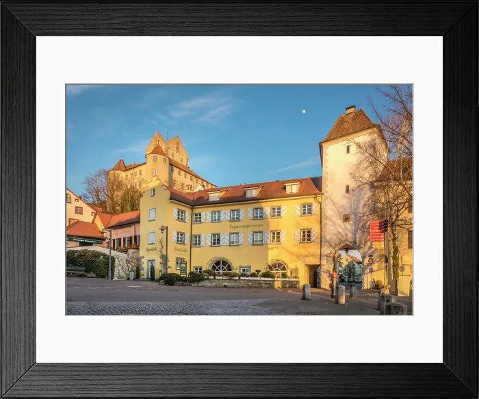 Framed Print : Lower town gate and castle of Meersburg, Baden-Wurttemberg, Germany Framed Print : Lower town gate and castle of Meersburg, Baden-Wurttemberg, Germany