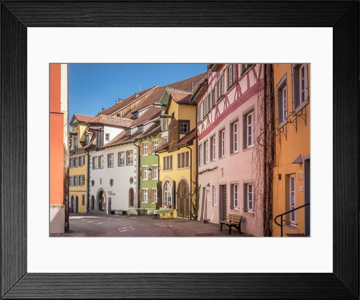 Framed Print : Vorburggasse in the old town of Meersburg, Baden-Wurttemberg, Germany Framed Print : Vorburggasse in the old town of Meersburg, Baden-Wurttemberg, Germany