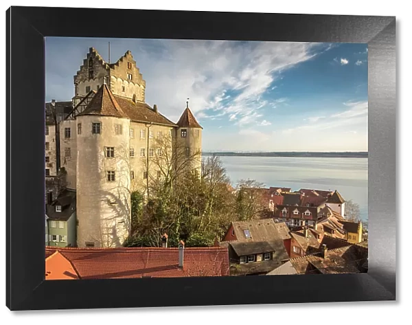 Old town and castle of Meersburg on Lake Constance, Baden-Wurttemberg, Germany