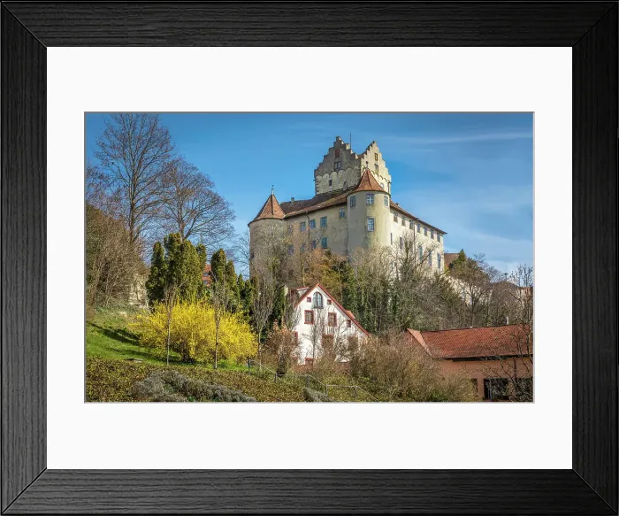 Framed Print : Old town and castle of Meersburg, Baden-Wurttemberg, Germany Framed Print : Old town and castle of Meersburg, Baden-Wurttemberg, Germany