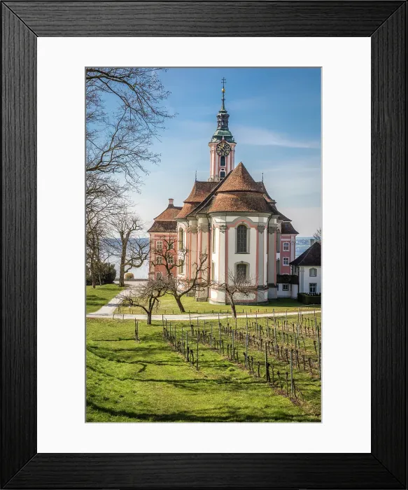 Framed Print : Monastery church of the Cistercian monastery Birnau, Baden-Wurttemberg, Germany Framed Print : Monastery church of the Cistercian monastery Birnau, Baden-Wurttemberg, Germany