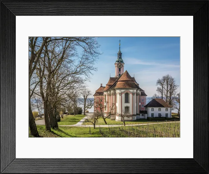 Framed Print : Monastery church of the Cistercian monastery Birnau, Baden-Wurttemberg, Germany Framed Print : Monastery church of the Cistercian monastery Birnau, Baden-Wurttemberg, Germany