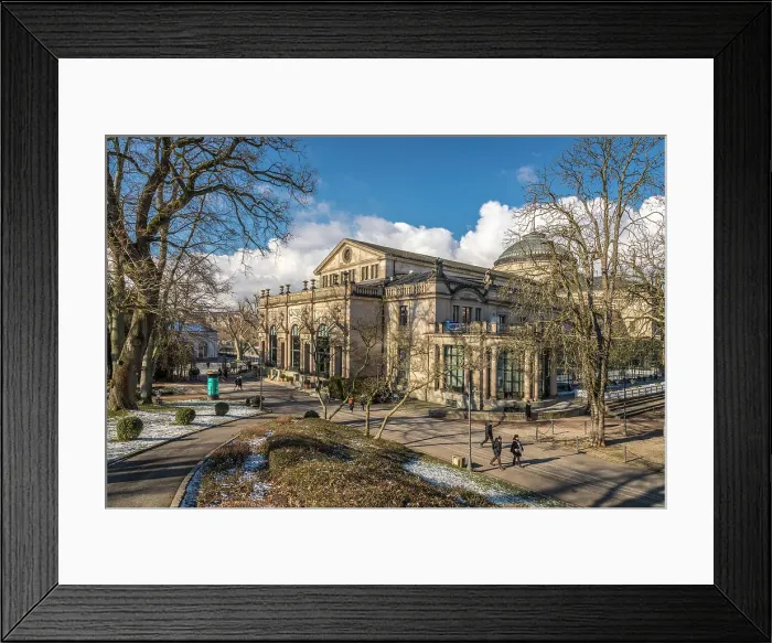 Framed Print : Kurpark and Kurhaus in winter, Wiesbaden, Hesse, Germany Framed Print : Kurpark and Kurhaus in winter, Wiesbaden, Hesse, Germany