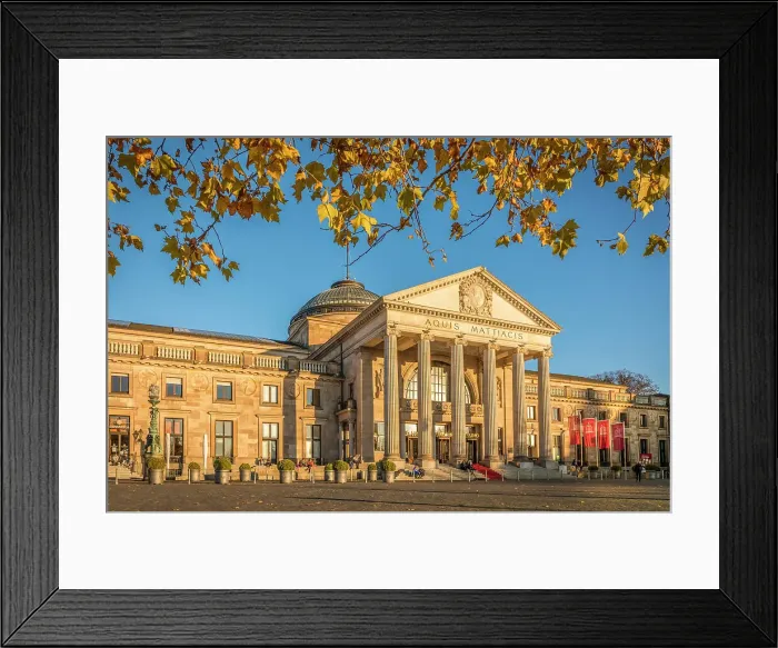 Framed Print : Autumn mood at the Kurhaus, Wiesbaden, Hesse, Germany Framed Print : Autumn mood at the Kurhaus, Wiesbaden, Hesse, Germany