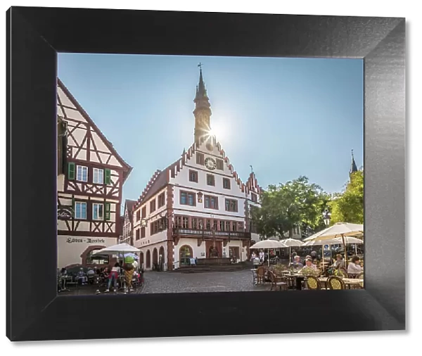 Old town hall on the market square of Weinheim, Southern Hesse, Hesse, Germany